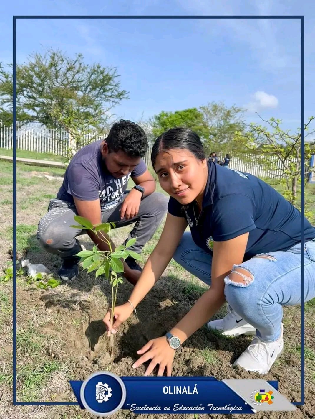 Estudiantes en reforestación